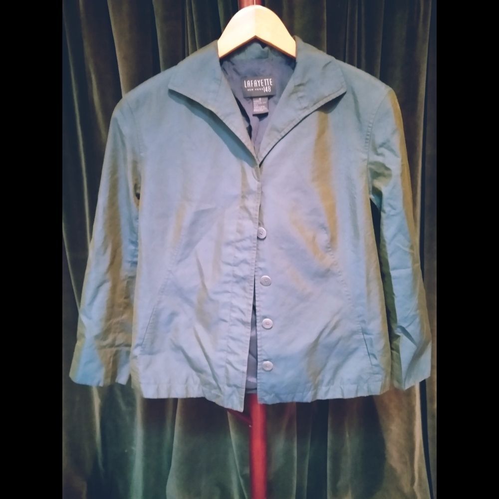 Lafayette 148 New York Metallic Blazer Size 8